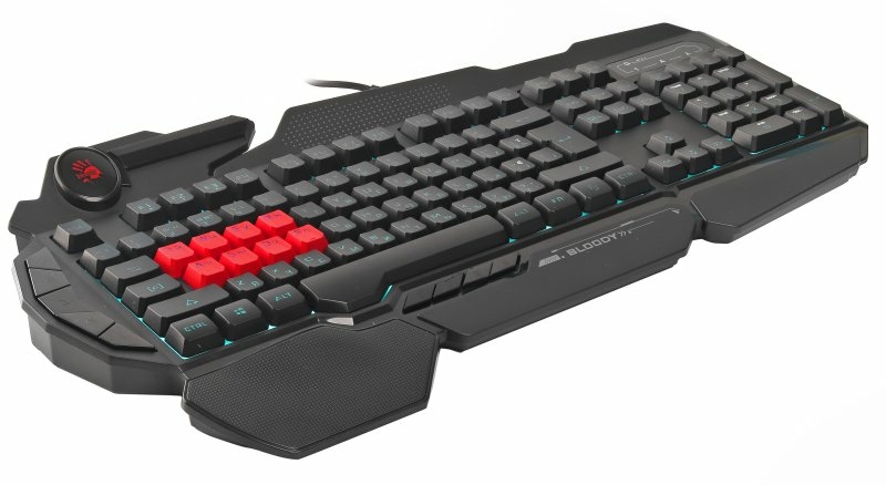 Ігрова клавіатура A4Tech Bloody B318 LK Black, чорна, підсвічування клавіш, USB, фото №3