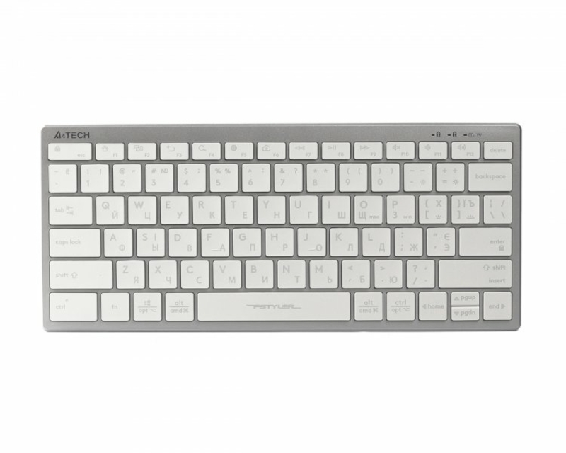 Клавіатура A4-Tech Fstyler FX61, білий колір, USB, блакитне підсвічування, photo number 2