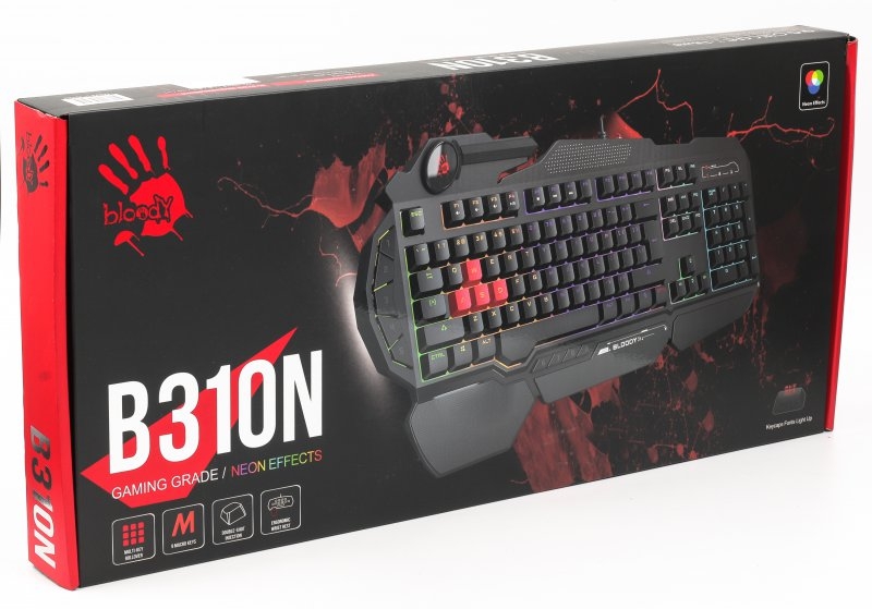 Клавіатура ігрова B310N Bloody, USB, чорна, numer zdjęcia 7