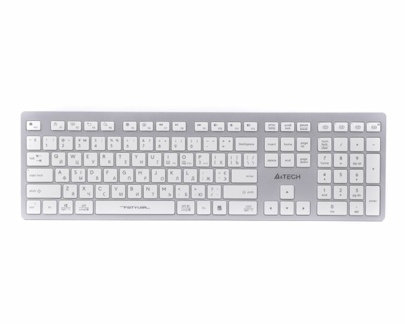 Клавіатура A4-Tech Fstyler FBX50C бездротовa, колір білий, numer zdjęcia 2