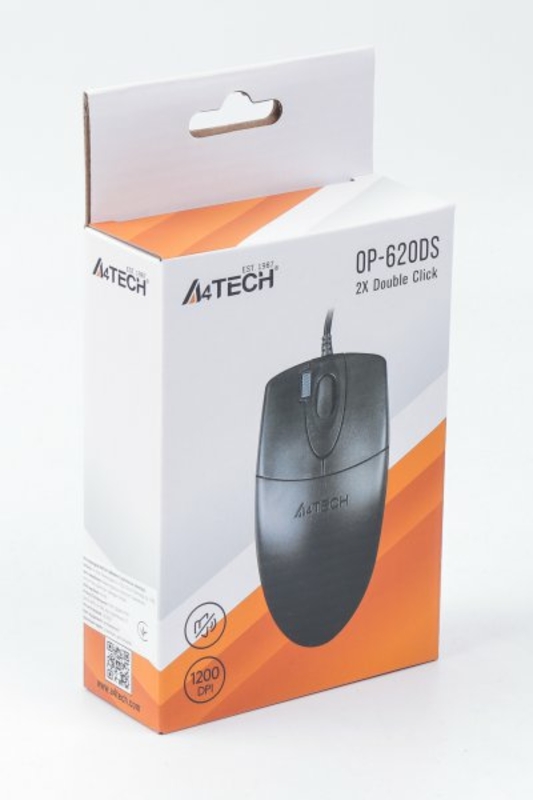 Миша A4Tech OP-620-DS USB,чорна, фото №7