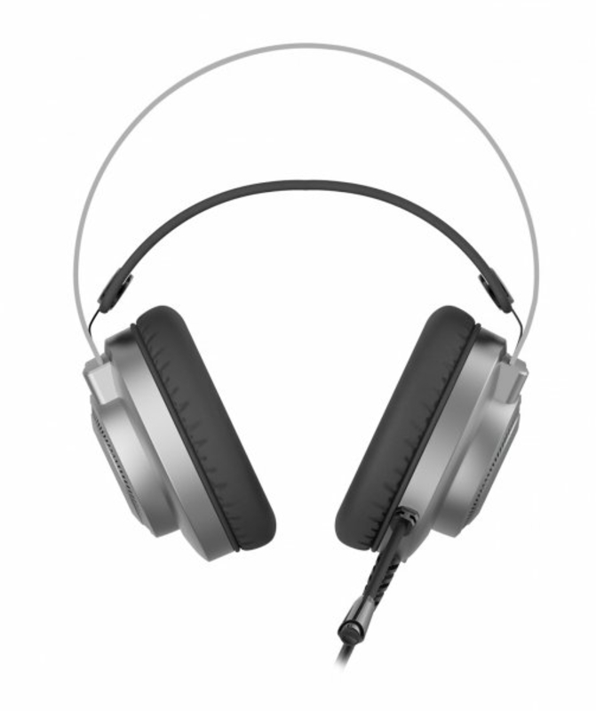 Навушники ігрові Bloody J200S  з мікрофоном, колір сірий, підсвічування, фото №3