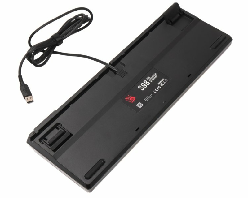 Механічна клавіатура A4Tech Bloody S98, червоні світчі, RGB підсвічування клавіш, USB, чорно-червоний, фото №6