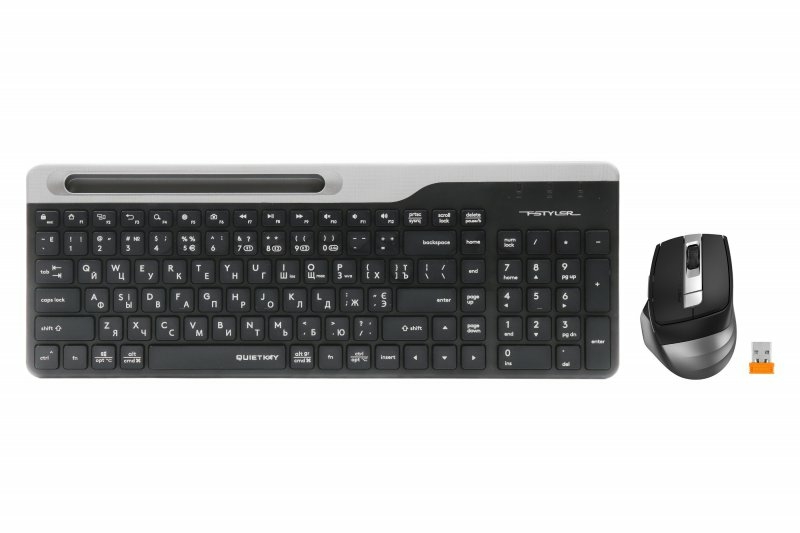 Комплект A4Tech Fstyler FB2535CS клавіатура з мишою , USB, колір димчато-сірий, numer zdjęcia 2