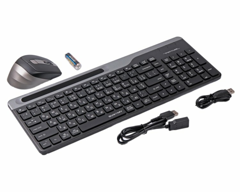Комплект A4Tech Fstyler FB2535CS клавіатура з мишою , USB, колір димчато-сірий, фото №6