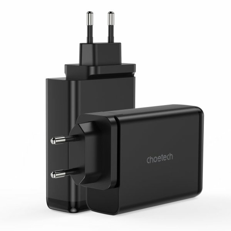 Мережевий зарядний пристрій Choetech PD6005-EU-BK ,2 USB-A / 2 USB-С, фото №3