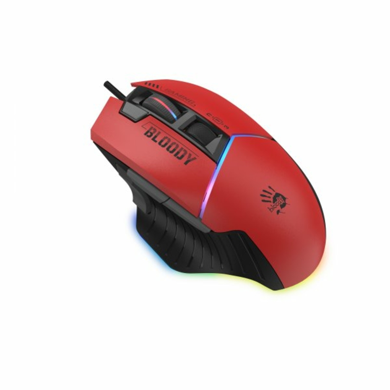Миша ігрова A4Tech Bloody W95 Max (Sports Red), RGB, 12000 CPI, 50M натискань, активоване ПЗ Bloody, колір червоний, numer zdjęcia 6