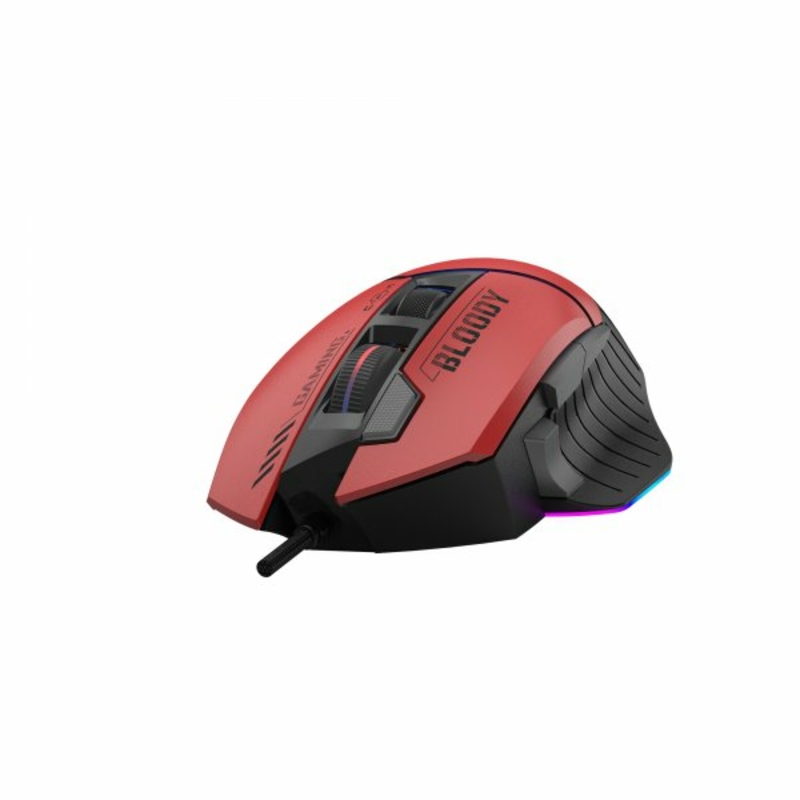 Миша ігрова A4Tech Bloody W95 Max (Sports Red), RGB, 12000 CPI, 50M натискань, активоване ПЗ Bloody, колір червоний, numer zdjęcia 8