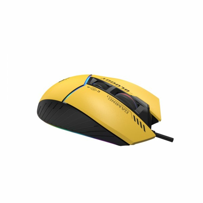 Миша ігрова A4Tech Bloody W95 Max (Sports Lime), активоване ПЗ Bloody, RGB, 12000 CPI, 50M натискань, колір жовтий, фото №3