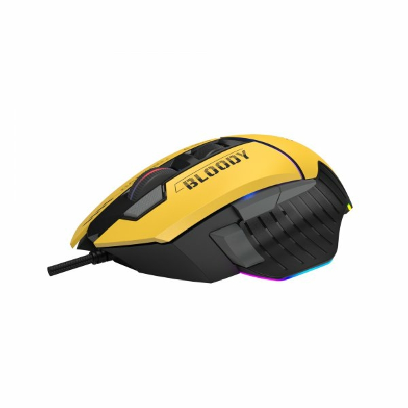 Миша ігрова A4Tech Bloody W95 Max (Sports Lime), активоване ПЗ Bloody, RGB, 12000 CPI, 50M натискань, колір жовтий, numer zdjęcia 4