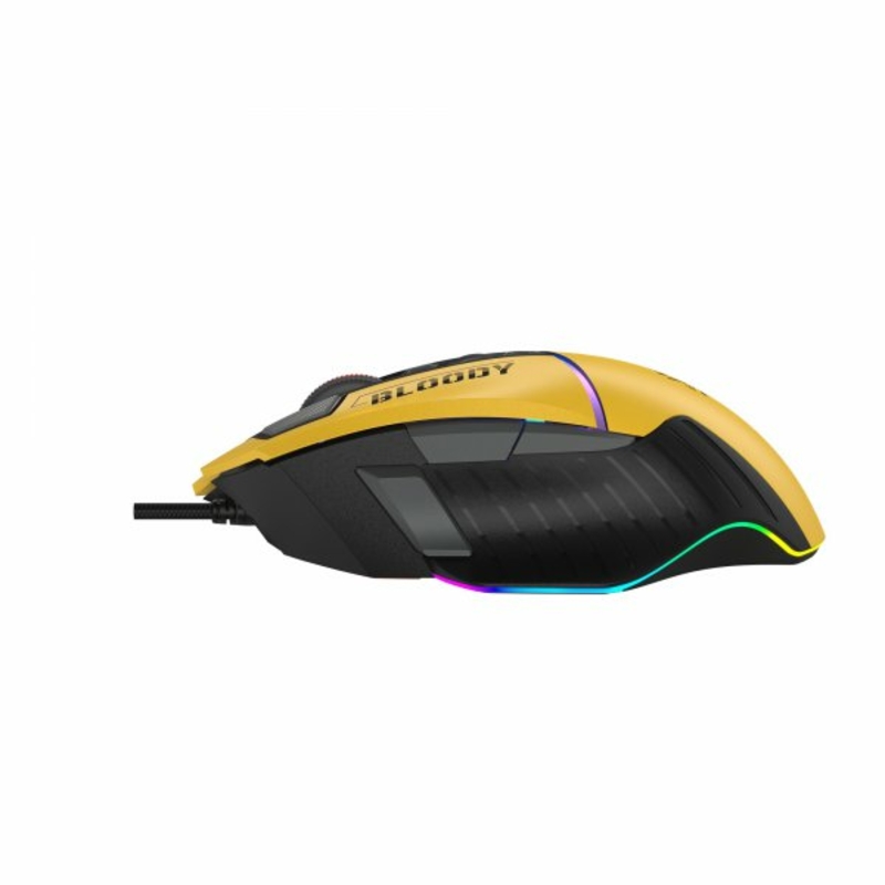 Миша ігрова A4Tech Bloody W95 Max (Sports Lime), активоване ПЗ Bloody, RGB, 12000 CPI, 50M натискань, колір жовтий, фото №5