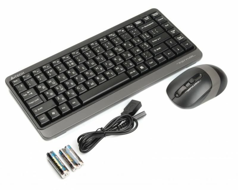 A4Tech Fstyler FG1110, комплект бездротовий клавіатура з мишою, сірий колір, фото №3