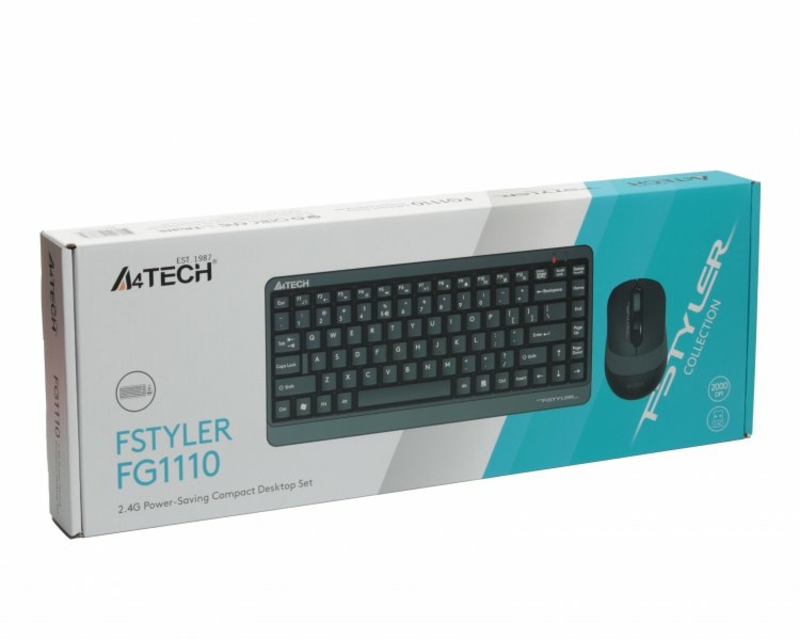 Комплект бездротовий A4Tech FG1110 (Grey) Fstyler клавіатура+миша, чорно-сірий, USB, numer zdjęcia 5