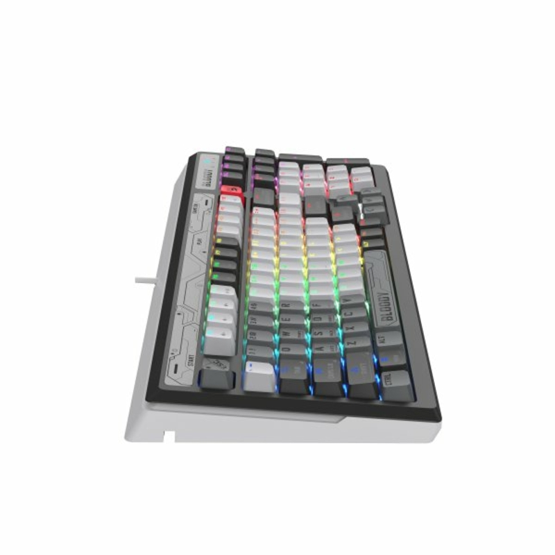 Механічна ігрова клавіатура A4Tech Bloody B950 (Warrior Grey), USB, RGB-підсвічування, LK Libra Brown Switchсіра, сіра, фото №7
