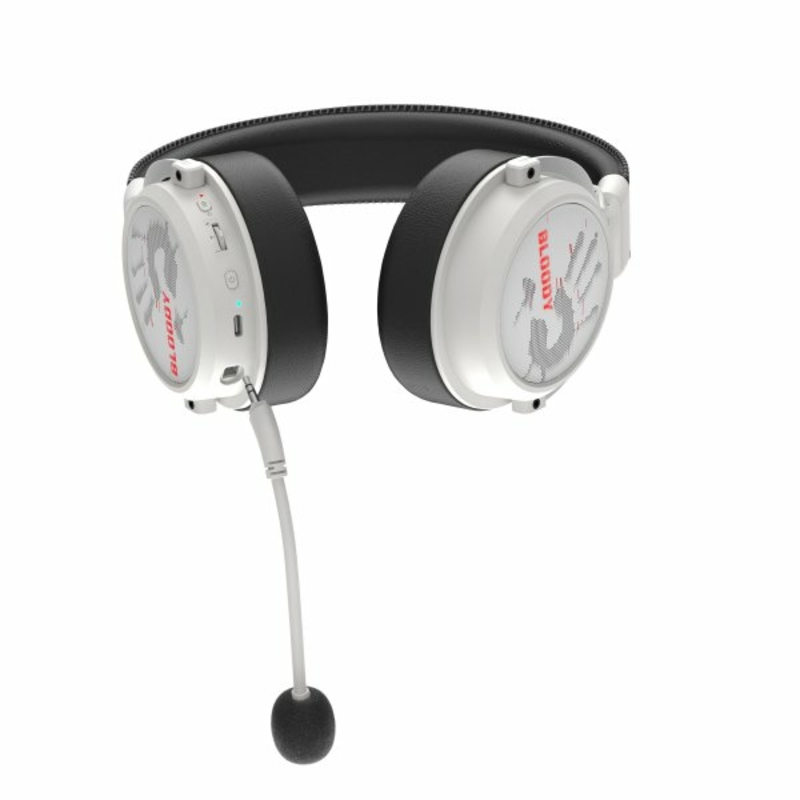 Навушники ігрові Bloody MR590 (Sport White), колір чорно-білий, фото №3