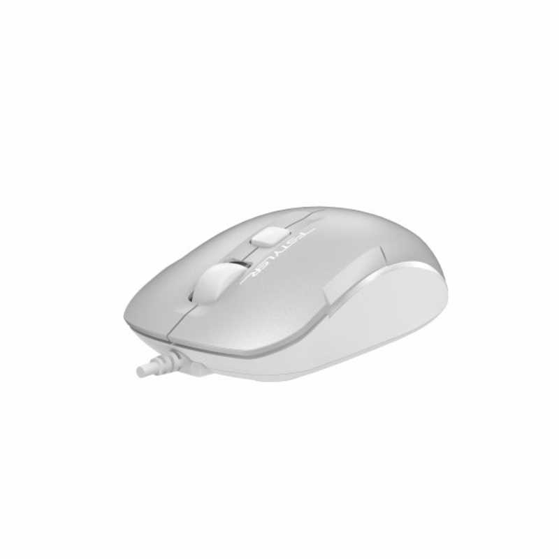 Миша A4Tech Fstyler FM26 (Icy White),  USB, колір сірий+білий, фото №3