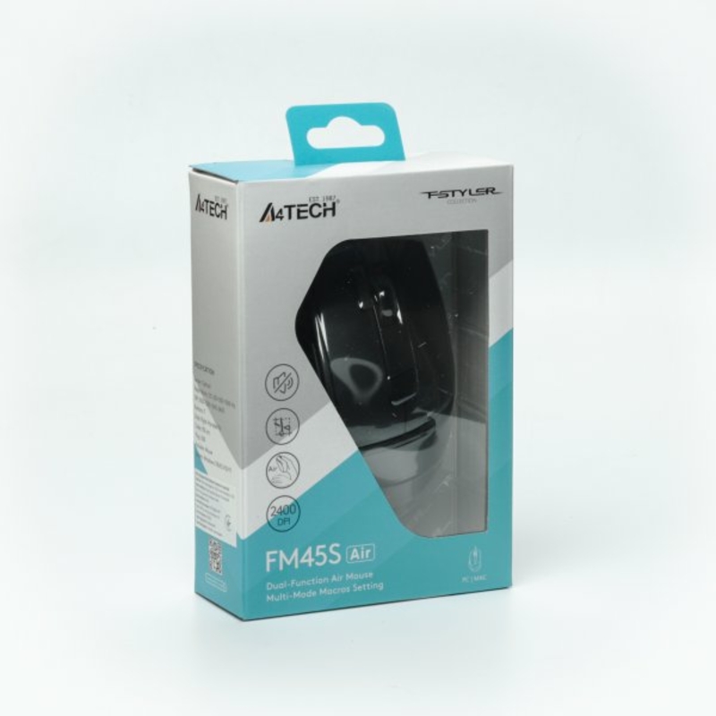 Миша A4Tech Fstyler FM45S (Stone Grey),  USB, колір чорний+сірий, фото №10