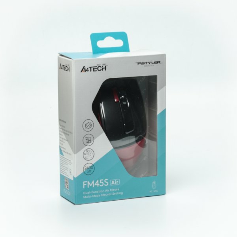 Миша A4Tech Fstyler FM45S Air (Sports Red),  USB, колір чорний+червоний, фото №10