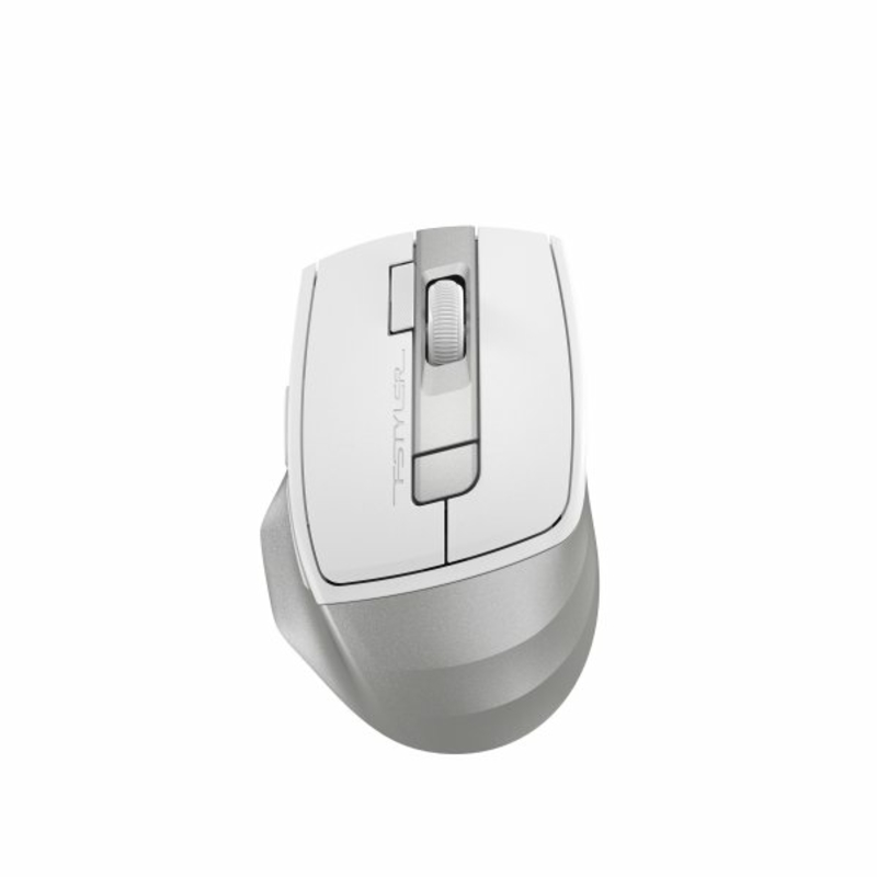 Миша бездротова A4Tech Fstyler FG45CS Air (Silver White),  USB, колір сірий+білий, фото №2