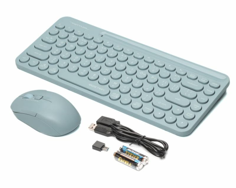 A4Tech Fstyler FG3200 Air (Blue), комплект бездротовий клавіатура з мишою, колір блакитний, фото №4