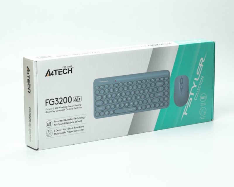 A4Tech Fstyler FG3200 Air (Blue), комплект бездротовий клавіатура з мишою, колір блакитний, numer zdjęcia 7