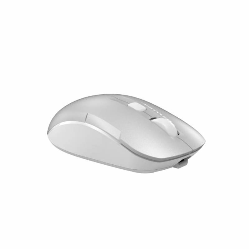 Миша бездротова A4Tech FB26CS Air (Icy White),  безшумна Fstyler, BT+RF (Combo), 2000DPI, USB, вбудований акумулятор, сірий+білий, фото №4