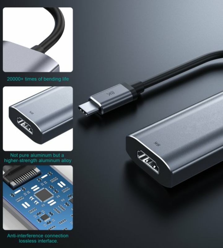 Адаптер-перехідник USB Type-C на HDMI Choetech HUB-H16-GY, фото №4