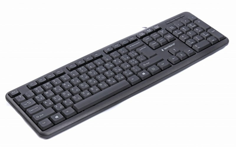 Клавіатура Gembird KB-103-UA, стандартна розкладка, PS/2, українська розкладка, чорний колір, фото №4