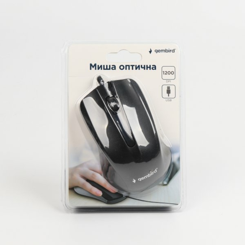 Оптична мишка Gembird MUS-101, USB інтерфейс, чорний колір, numer zdjęcia 5