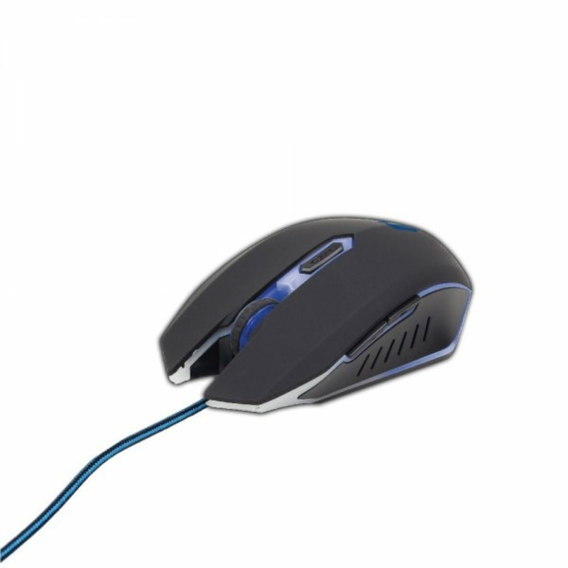 Оптична ігрова мишка Gembird MUSG-001-B, USB інтерфейс, синій колір, numer zdjęcia 2