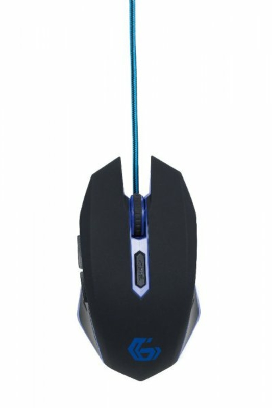 Оптична ігрова мишка Gembird MUSG-001-B, USB інтерфейс, синій колір, numer zdjęcia 4