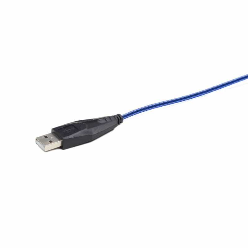 Оптична ігрова мишка Gembird MUSG-001-B, USB інтерфейс, синій колір, numer zdjęcia 5