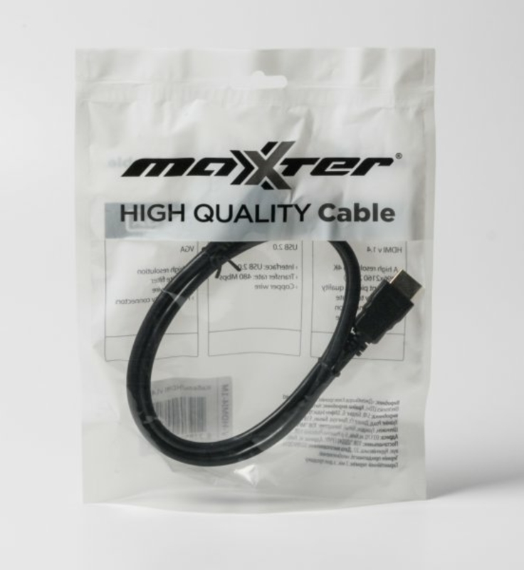 Кабель Maxxter V-HDMI4-1M 1.4, позол. коннект., 1 м., фото №3