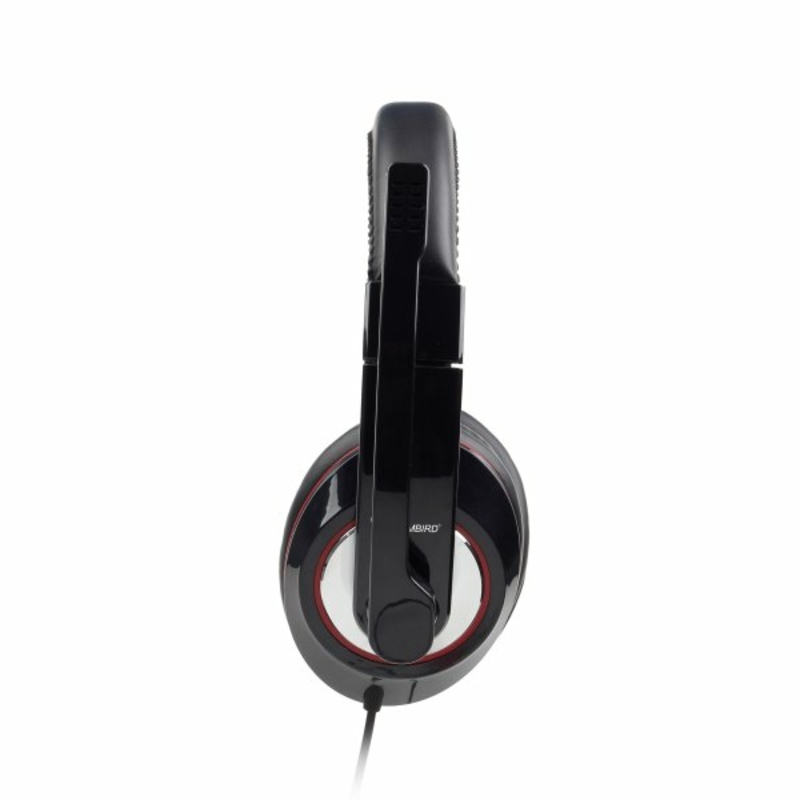 Навушники з мікрофоном Gembird MHS-U-001, USB інтерфейс, глянцевий чорний колір, фото №4