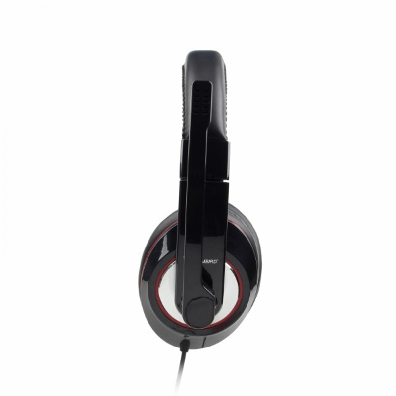 Навушники з мікрофоном Gembird MHS-001, стерео, глянцеві чорного кольору, numer zdjęcia 4