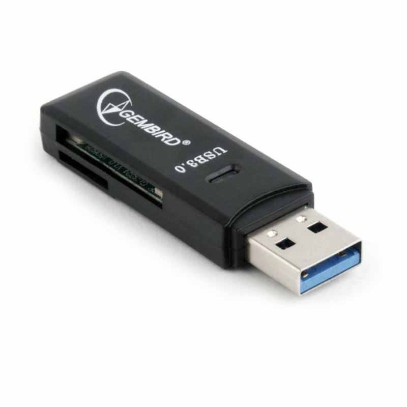 Зовнішній картрідер Gembird UHB-CR3-01, USB 3.0, для SD і MicroSD, numer zdjęcia 3