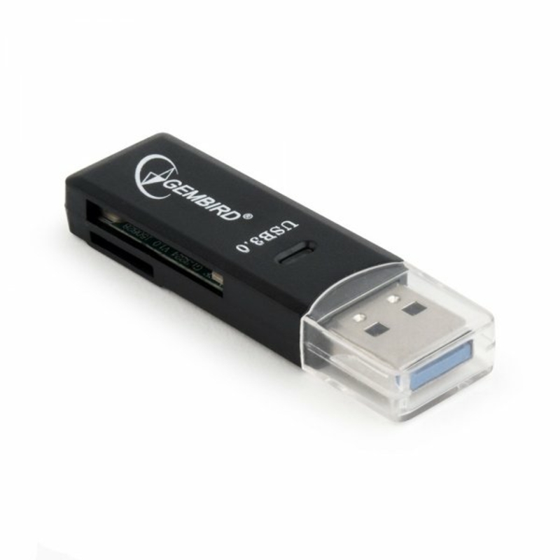Зовнішній картрідер Gembird UHB-CR3-01, USB 3.0, для SD і MicroSD, photo number 4