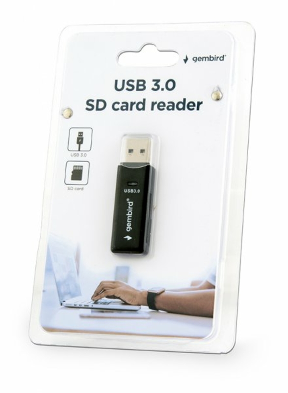 Зовнішній картрідер Gembird UHB-CR3-01, USB 3.0, для SD і MicroSD, фото №5