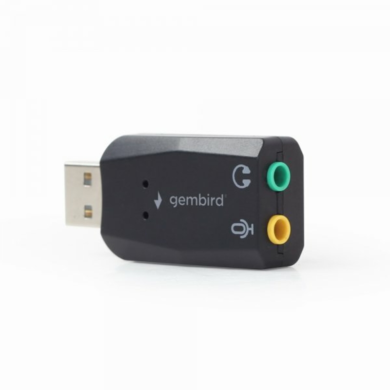 Адаптер Gembird SC-USB2.0-01, USB2.0 to Audio, чорного кольору, блістер, numer zdjęcia 2
