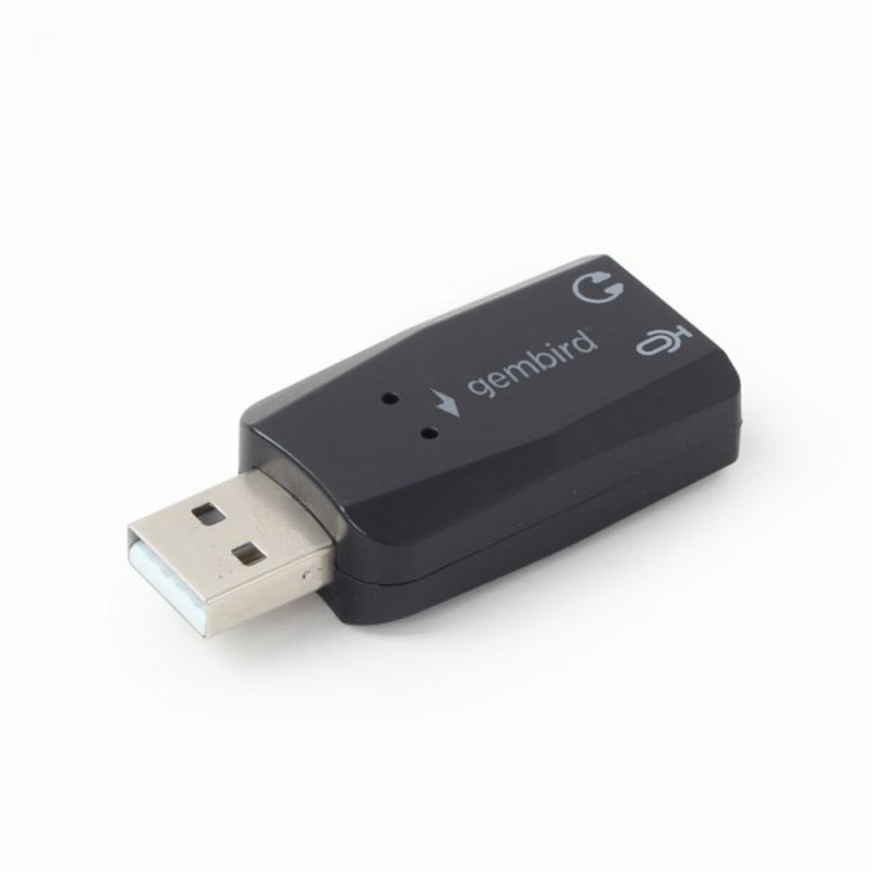 Адаптер Gembird SC-USB2.0-01, USB2.0 to Audio, чорного кольору, блістер, numer zdjęcia 4