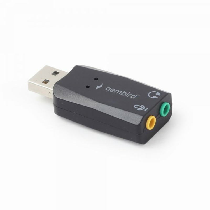 Адаптер Gembird SC-USB2.0-01, USB2.0 to Audio, чорного кольору, блістер, numer zdjęcia 5