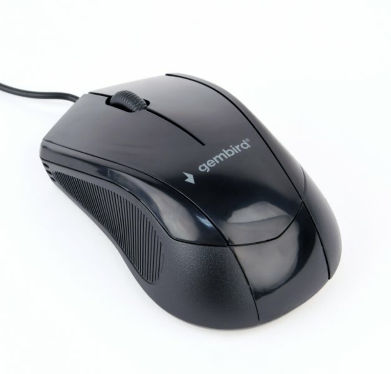 Оптична мишка Gembird MUS-3B-02, USB інтерфейс, чорний колір, numer zdjęcia 3