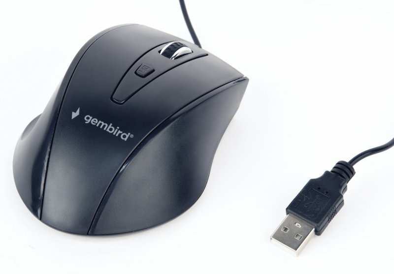 Оптична мишка Gembird MUS-4B-02, USB интерфейс, чорний колір, numer zdjęcia 4
