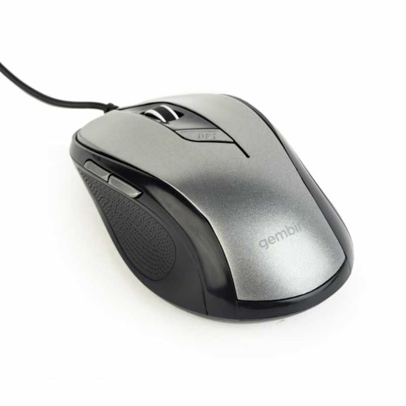Оптична мишка Gembird MUS-6B-01-BG, USB інтерфейс, сіро-чорного кольору, фото №3
