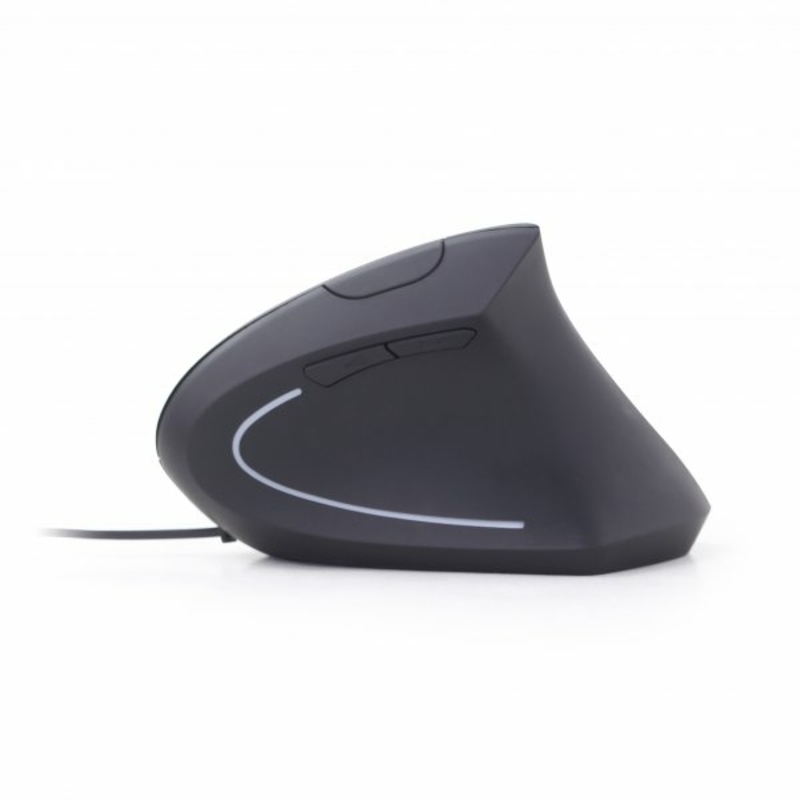 Оптична мишка Gembird MUS-ERGO-01, USB интерфейс, чорний колір, numer zdjęcia 4
