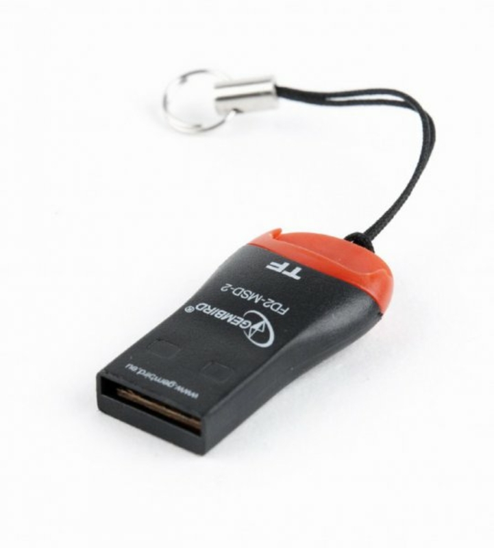 Зовнішній картрідер Gembird  FD2-MSD-3, USB 2.0, для  MicroSD, numer zdjęcia 4