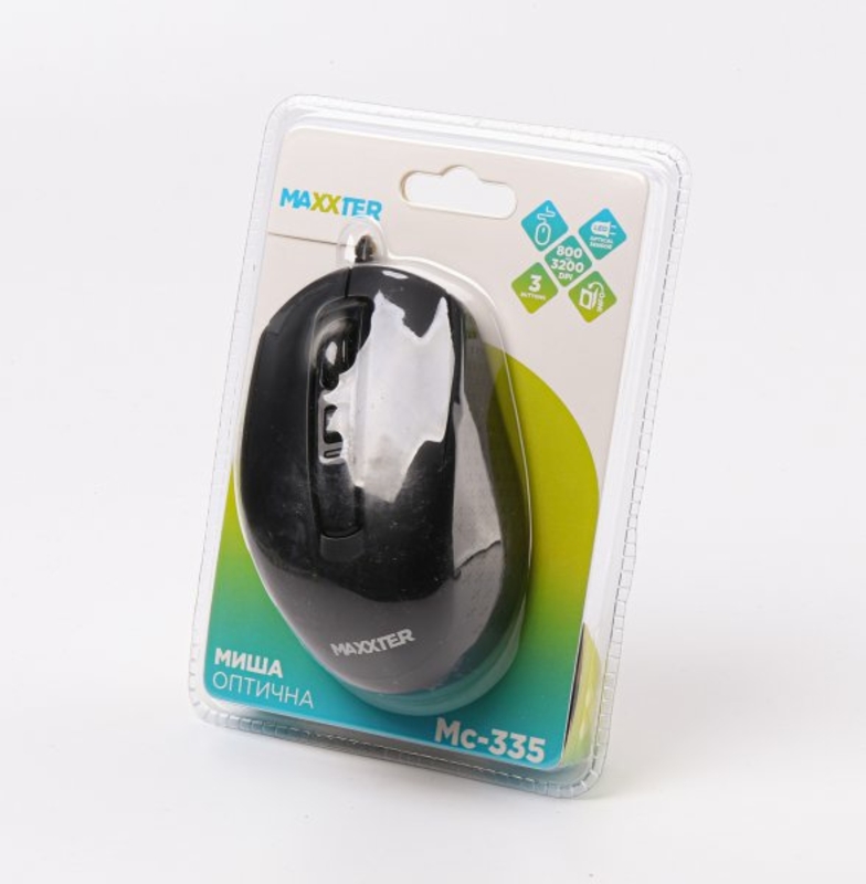 Мишка оптична Maxxter Mc-335, чорного кольору, numer zdjęcia 5