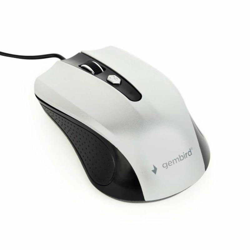 Оптична мишка Gembird MUS-4B-01-BS, USB интерфейс, чорно-сріблястого кольору, numer zdjęcia 3