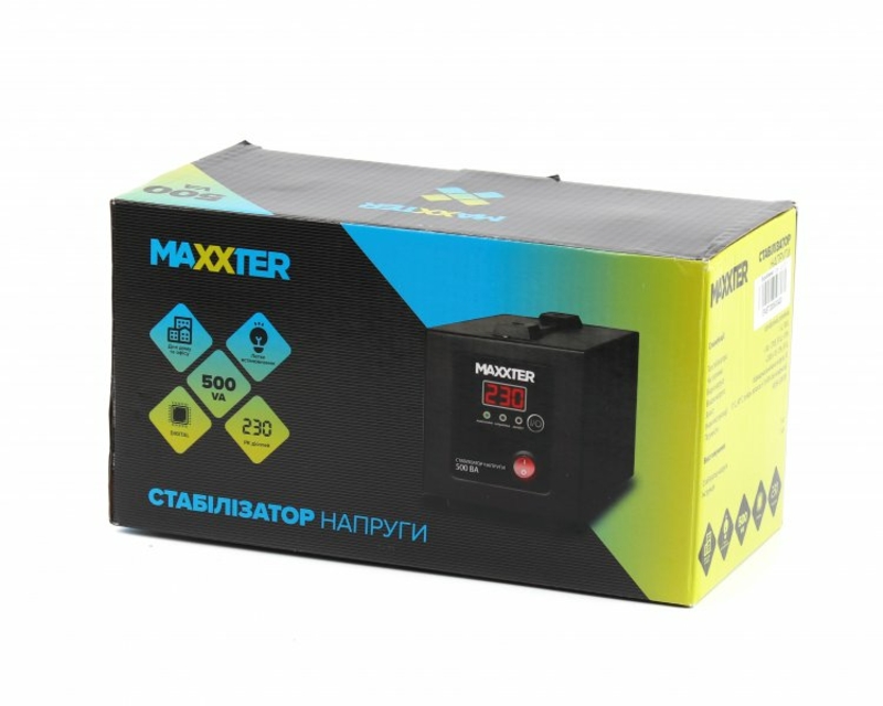 Автоматичний регулятор напруги Maxxter MX-AVR-E500-01, numer zdjęcia 4