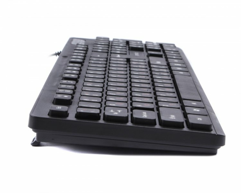 Клавіатура дротова Gembird KB-MCH-04-UA, українська розкладка, мультимедійна, "шоколадні" клавіші, чорний колір, фото №3